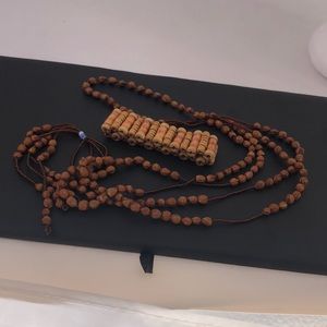 Handmade beaded drift wood necklace and bracelet